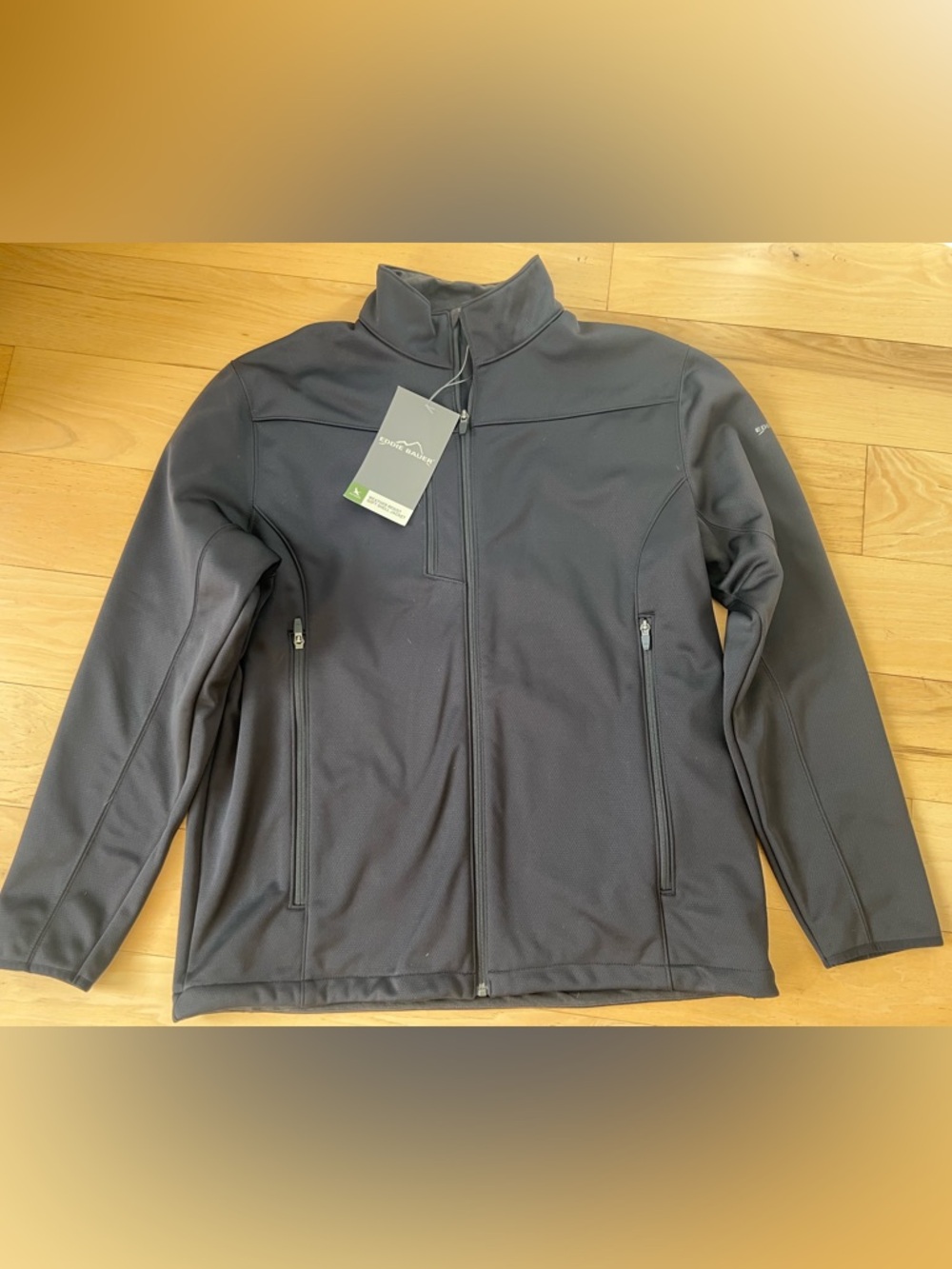 New!Eddie Bauer Men's Black Lightweight Softshell Jacket
